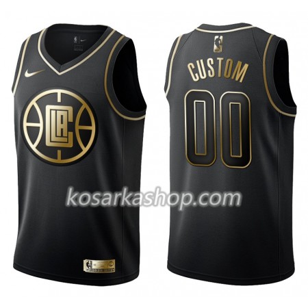 Dres Los Angeles Clippers Prilagođeni Nike Crna Golden Edition Swingman